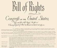 Den amerikanske grunnlovens Bill of rights beskytter amerikanske statsborgeres grunnleggende frihetsrettigheter.